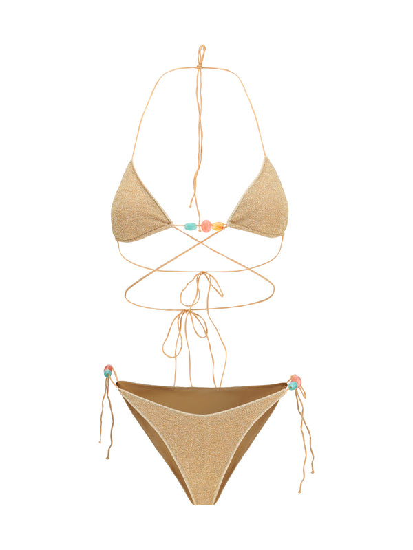 OséRee 85% Polyamide bikini in gold