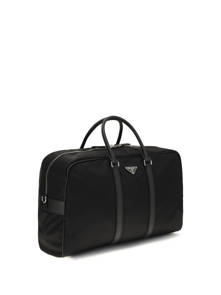 Travel Bag Re-Nylon And Saffiano Black Recycled Polyamide Luggage & Holdalls
