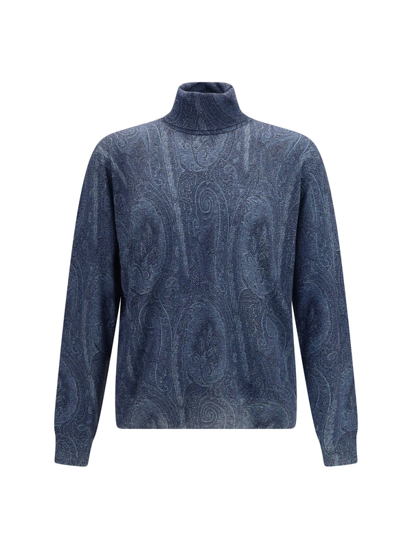 Etro 55% Silk; 45% Cashmere sweater in blue