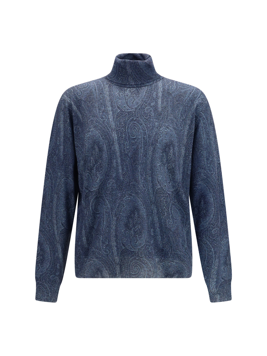 Etro 55% Silk; 45% Cashmere sweater in blue