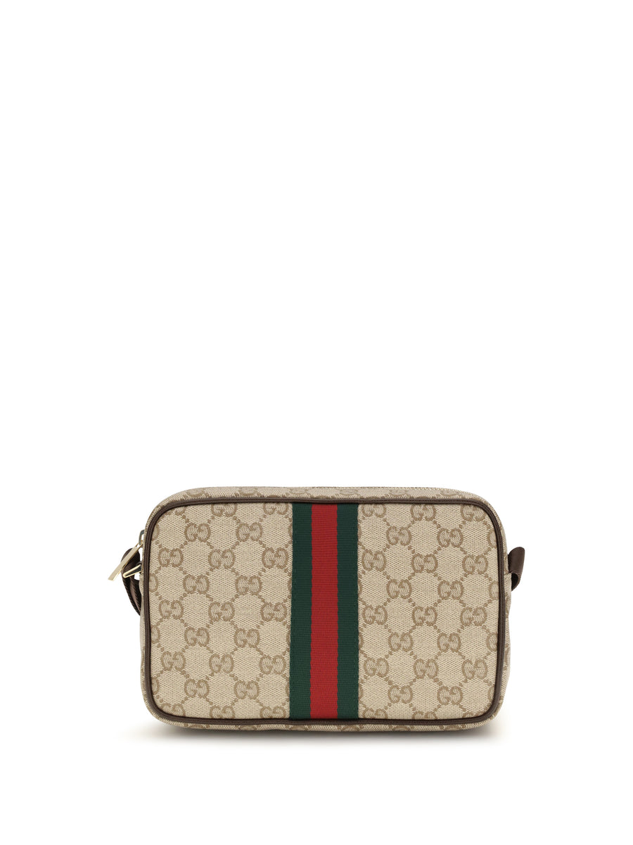 Gucci 45% Cotton shoulder bag in beige