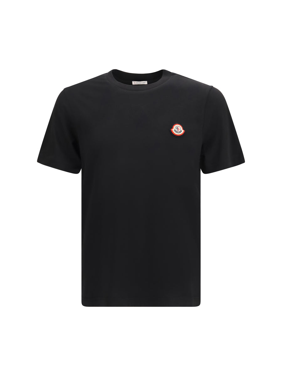 Cotton Jersey T-Shirt With Logo Black T-shirts