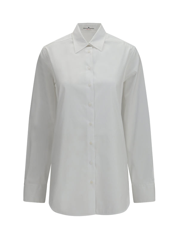 Ermanno Scervino 100% Cotton shirt in white