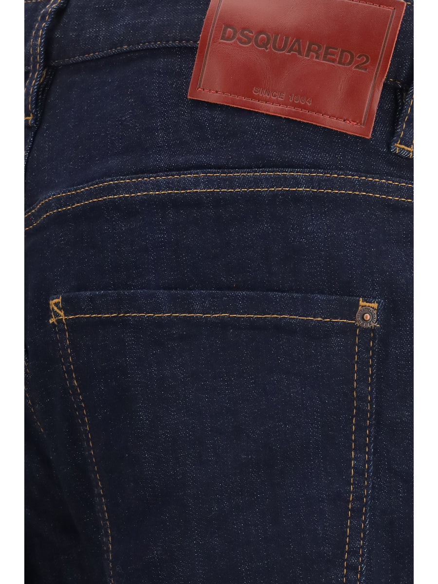Jeans Slim Fit Navy Blue Cotton