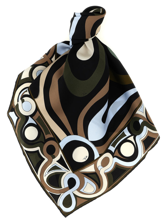 Triangle Scarf Multicolor Silk Scarves, Foulards