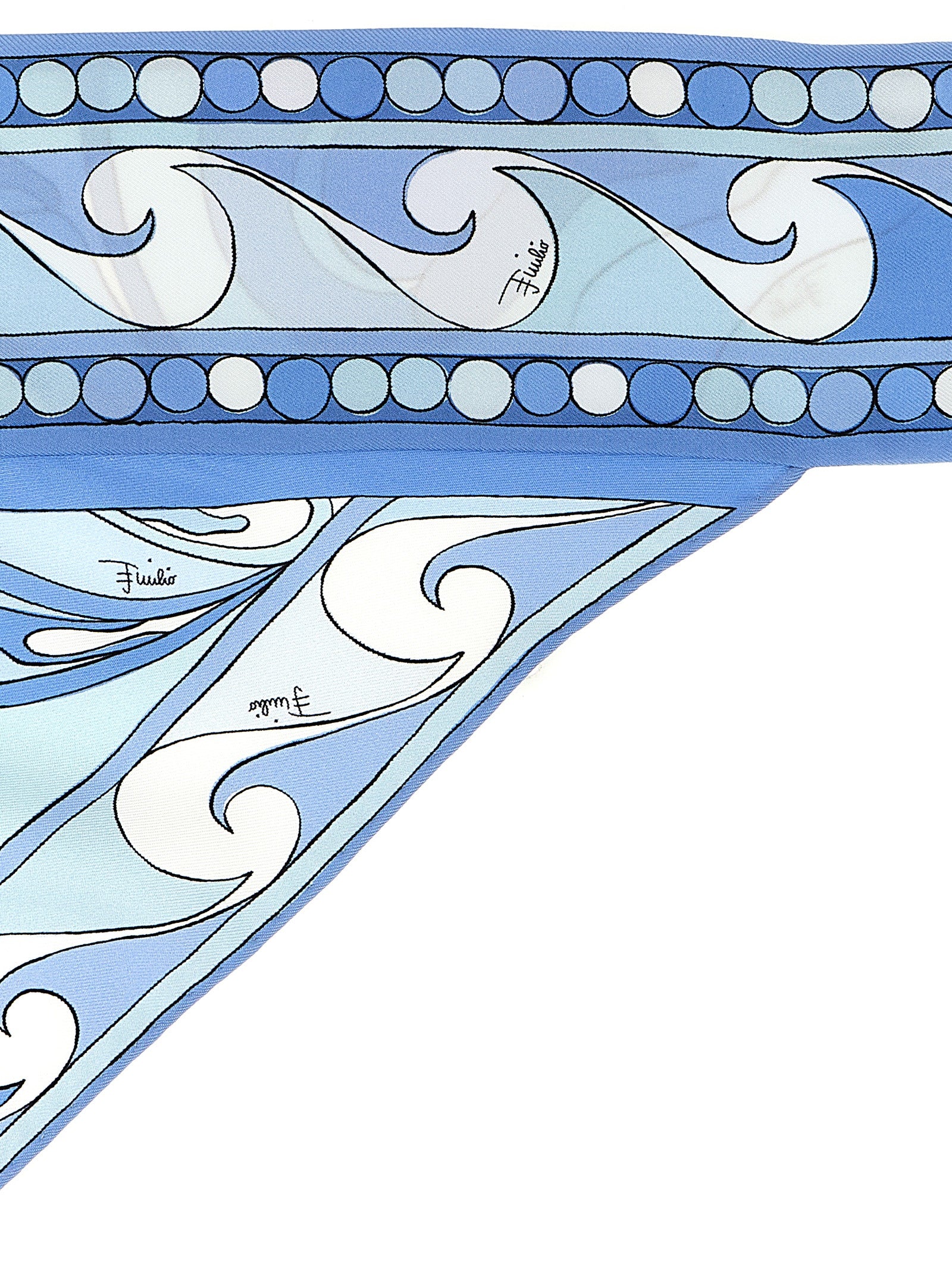 Bandeau Triangle Light Blue Silk Scarves, Foulards