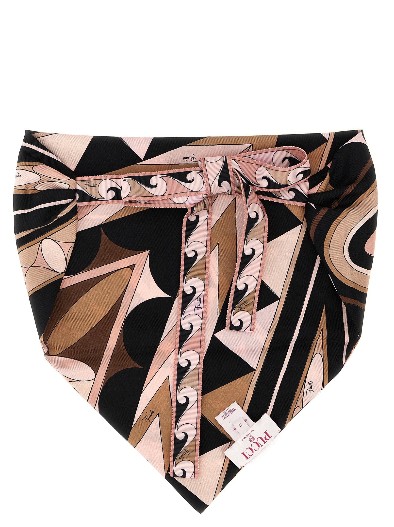 Triangle Scarf Pink Silk Hair Accessories