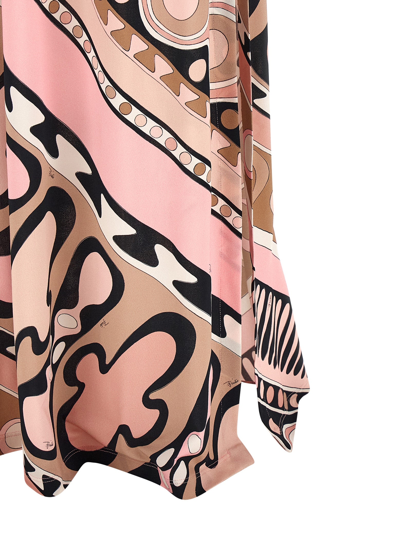 Soleil Print Chemisier Dress Pink Viscose