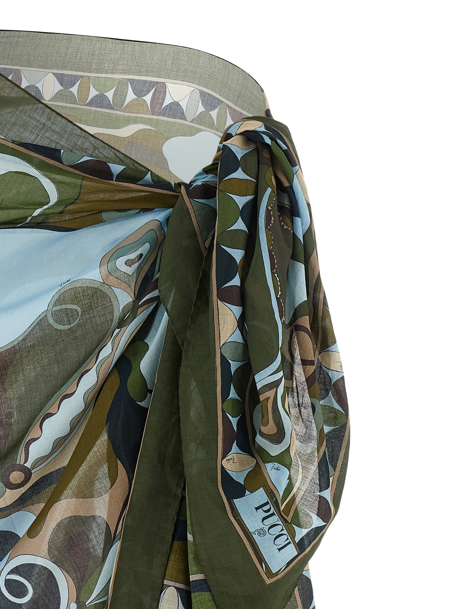 Orchidee Sarong Skirt Multicolor Cotton Beachwear