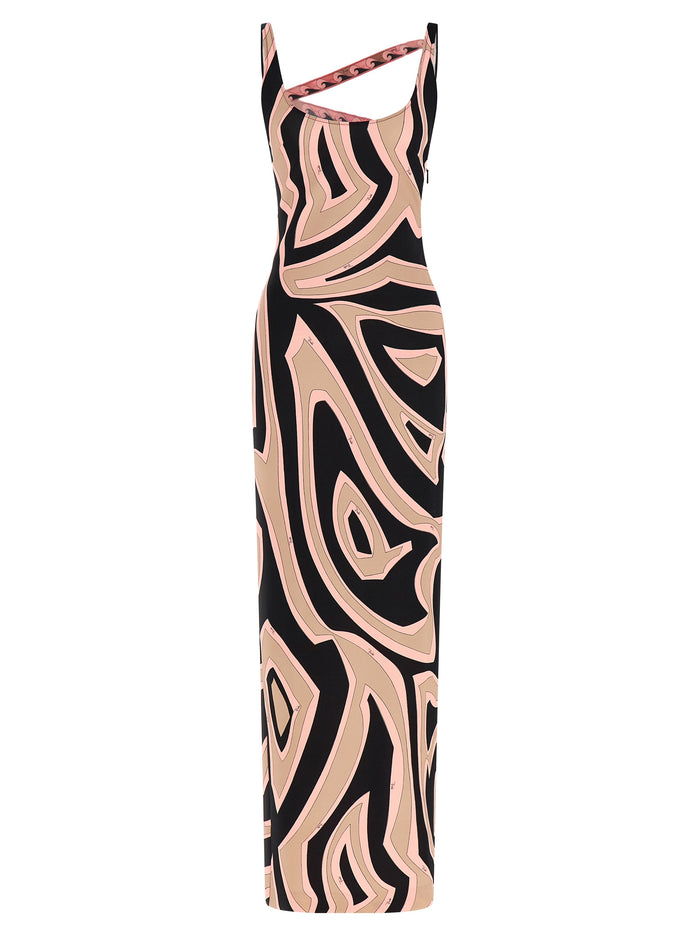 Labirinto Print Dress Pink Viscose