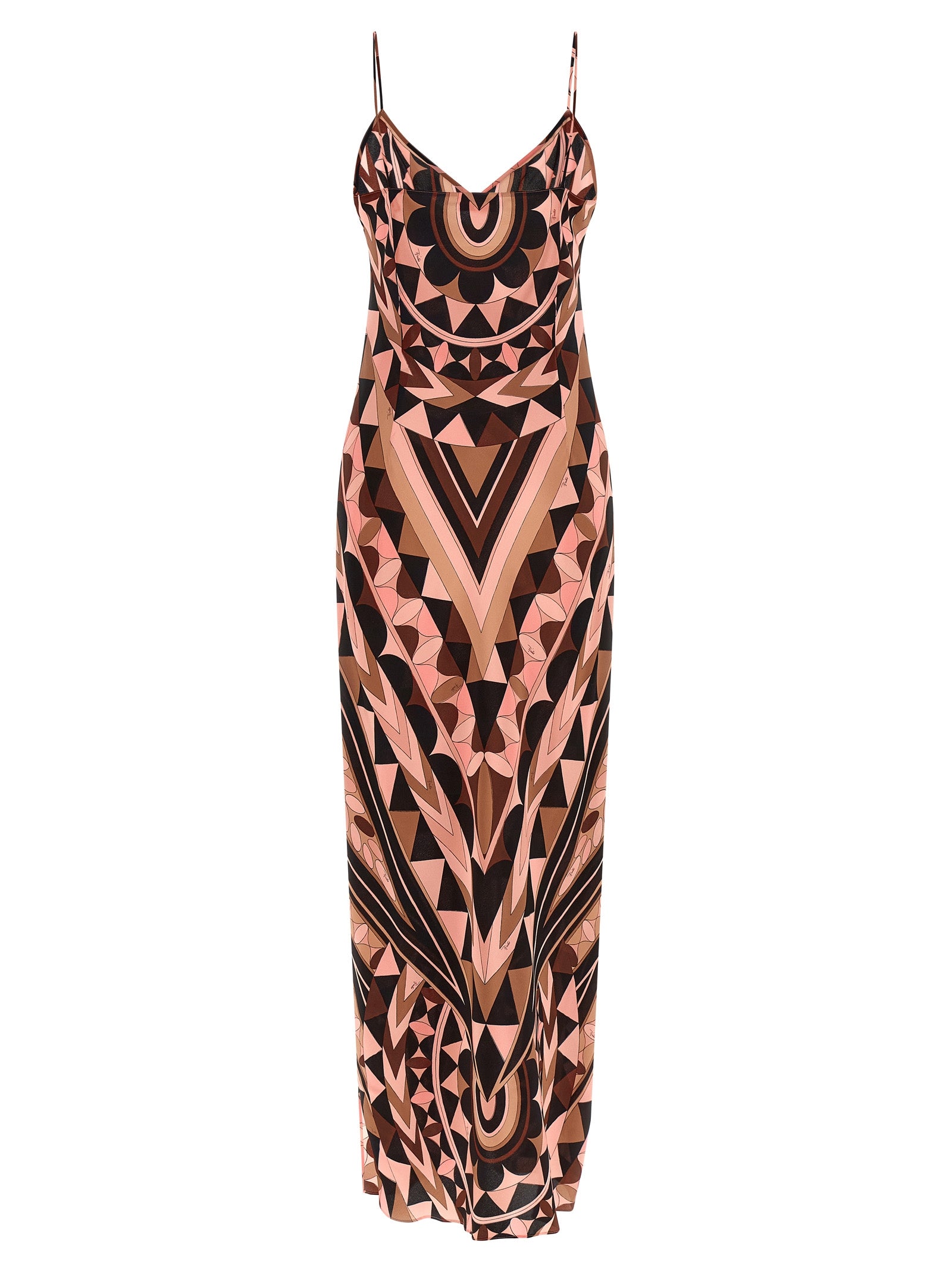 Manuba Print Dress Pink Silk