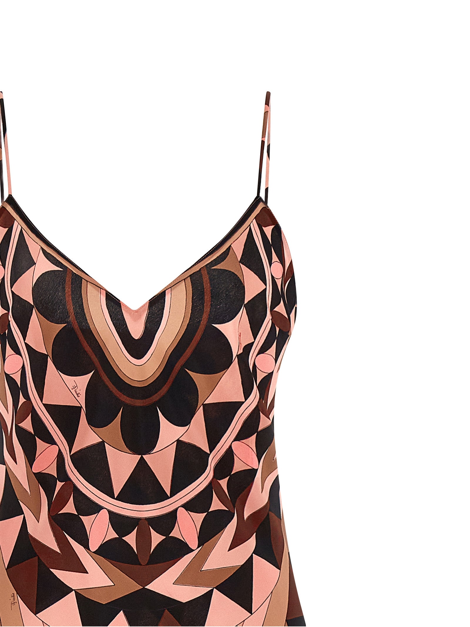 Manuba Print Dress Pink Silk