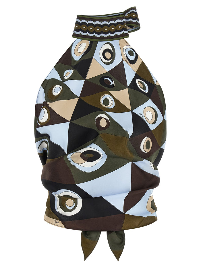 Occhi Top Multicolor Silk Tops