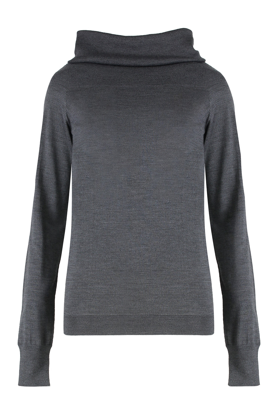 Turtleneck Sweater Dark Grey Melange Virgin Wool