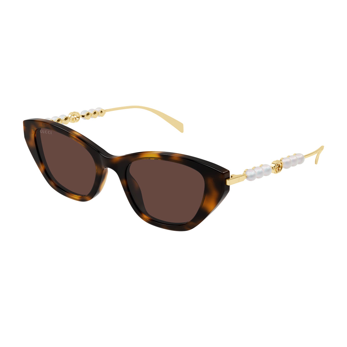 Gucci GG1968S Linea Emblem 003 Havana Gold Brown Recycled Acetate/metal Occhiali Da Sole