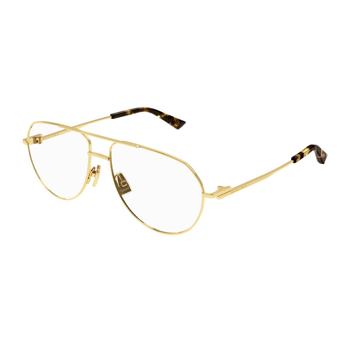 Bottega Veneta BV1302O Linea Minimalist 01 Gold Transparent Oro Metal Occhiali Da Vista