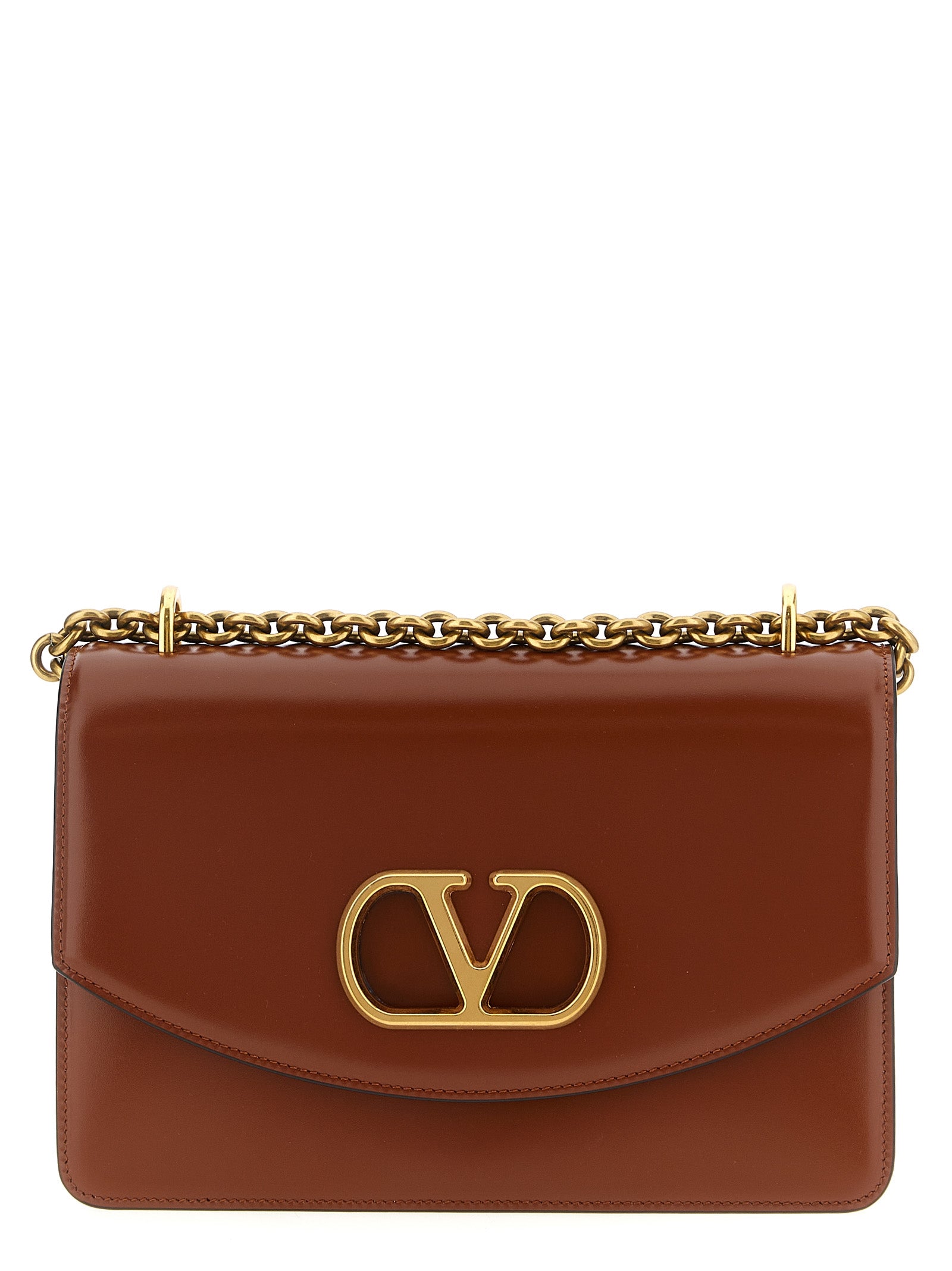 Valentino Garavani Vain shoulder bag Brown Calfskin Leather (bos Taurus)