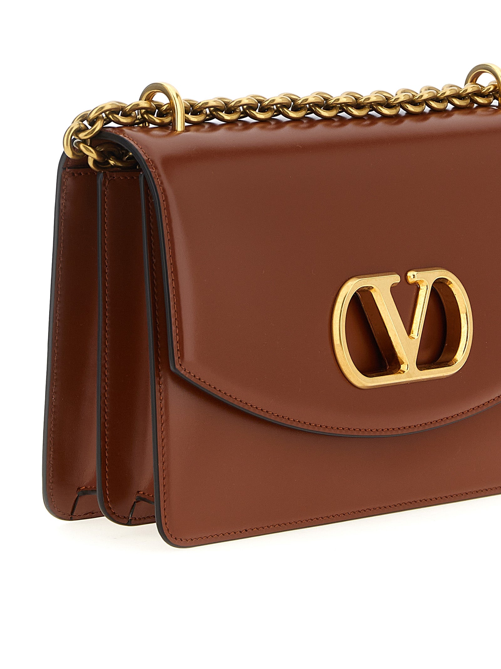 Valentino Garavani Vain shoulder bag Brown Calfskin Leather (bos Taurus)