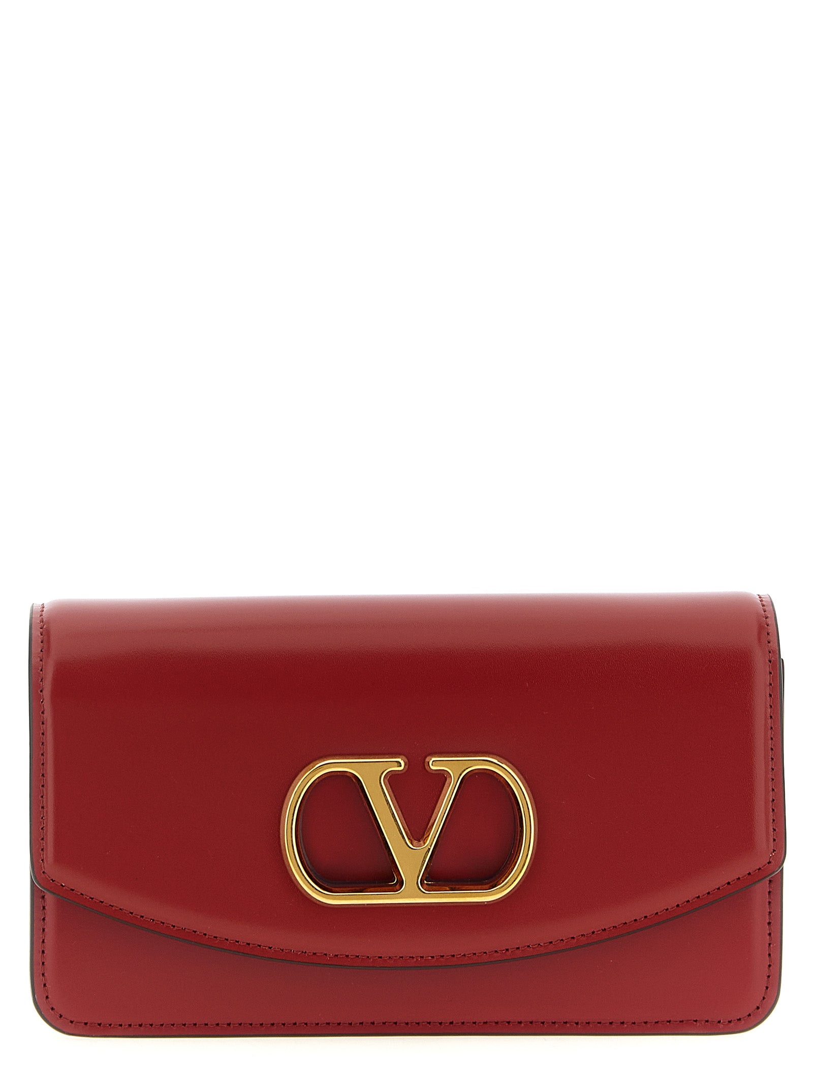 Valentino Garavani Vain clutch bag Red Calfskin Leather (bos Taurus)
