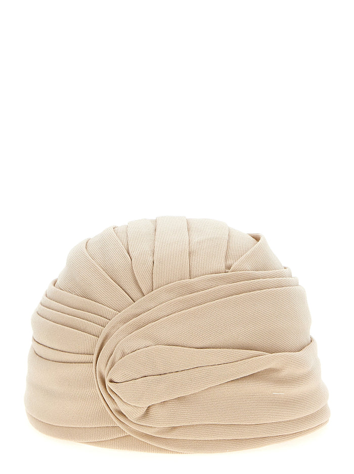 Valentino Garavani wool rigid turban Beige Virgin Hat