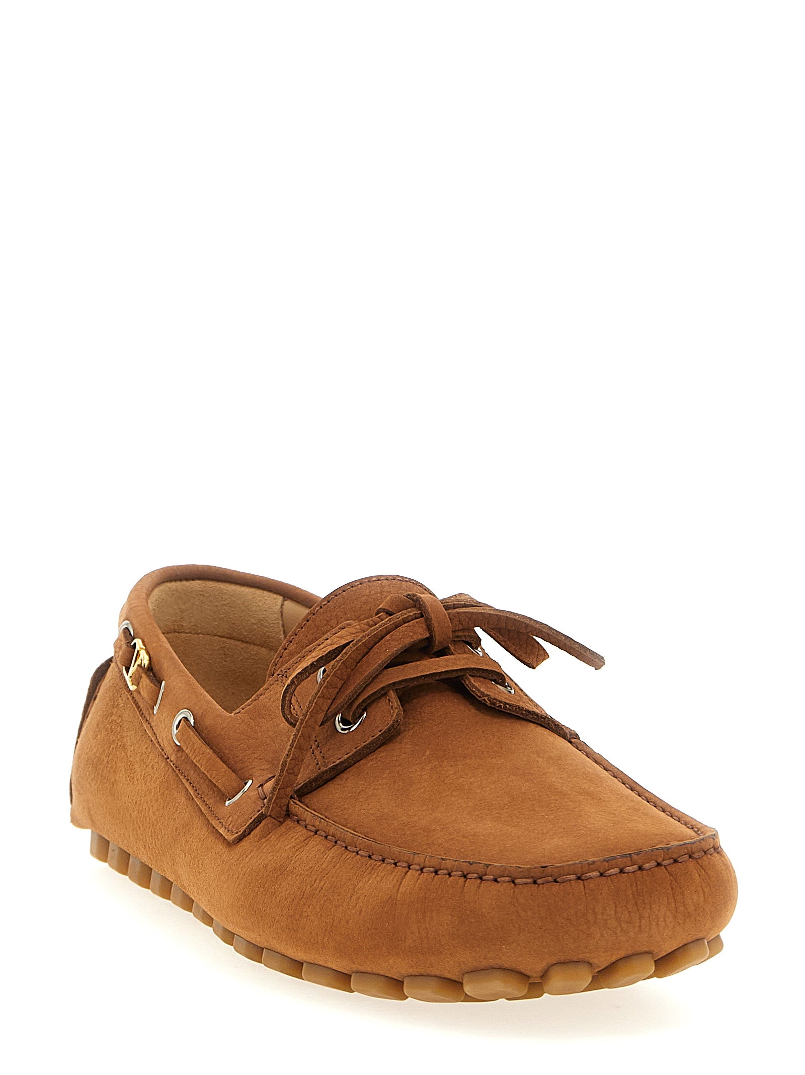 Valentino Garavani Driver Fastaway loafers Brown Calfskin Leather (bos Taurus)