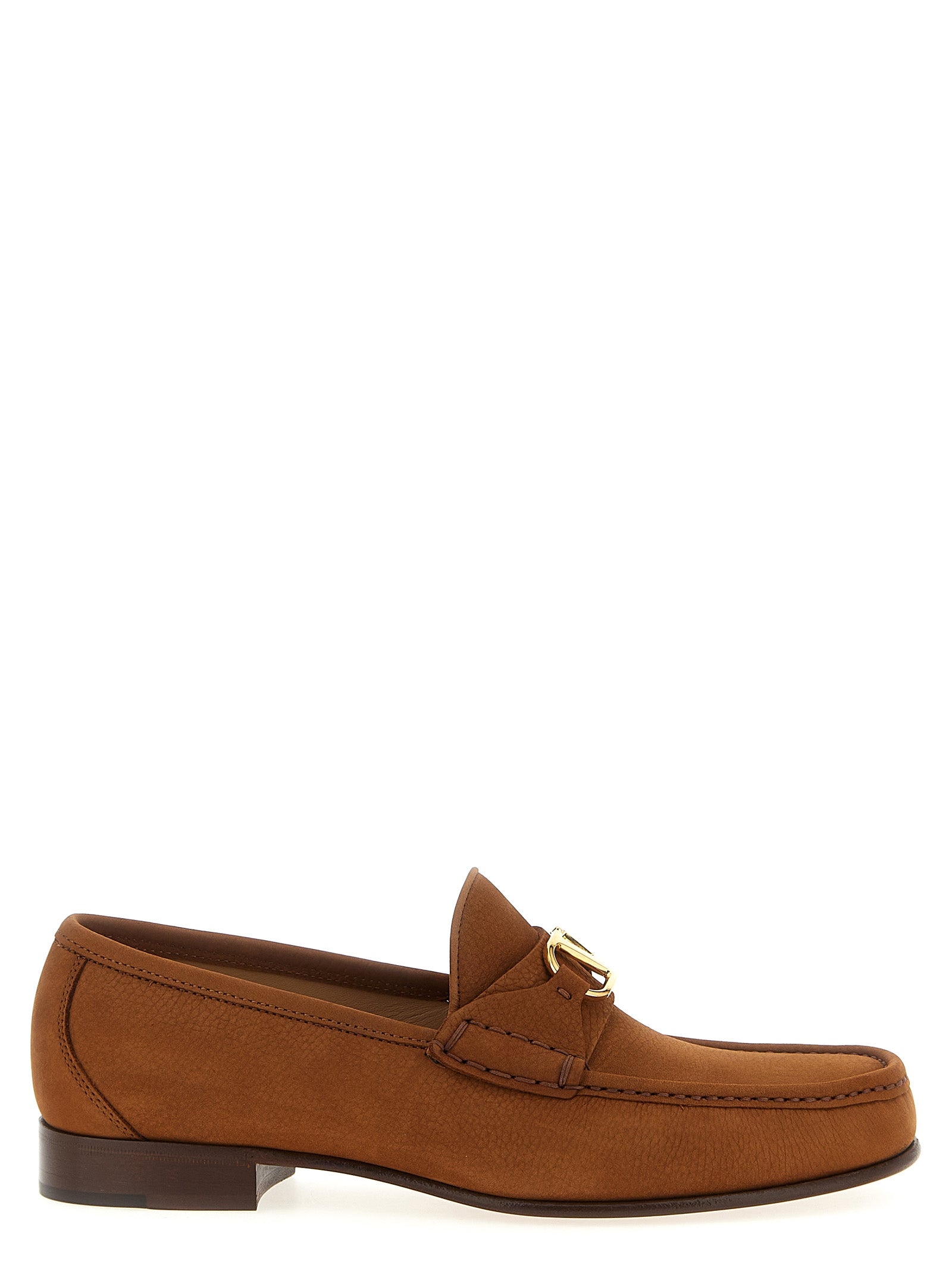 Valentino Garavani VLogo Signature loafers Brown Calfskin Leather (bos Taurus)