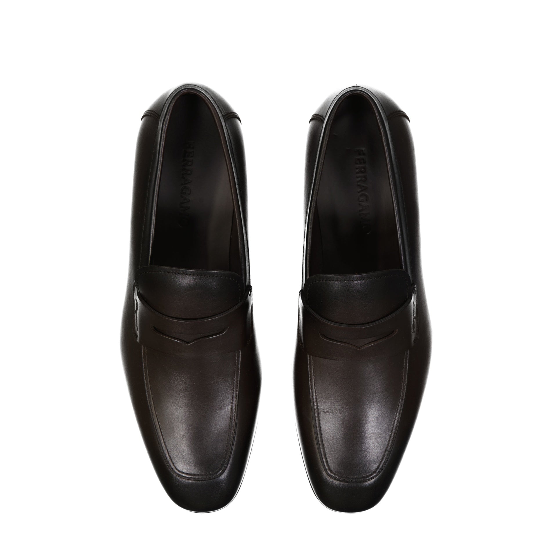 Gray Loafers Brown Leather