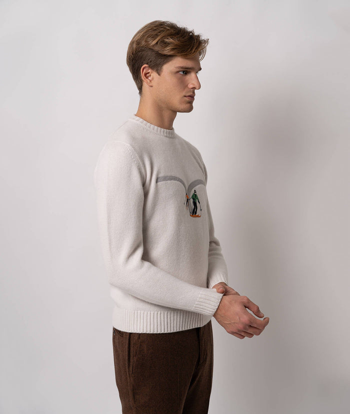 Cashmere Sweater Ski Collection Capsule Ivory Knitwear