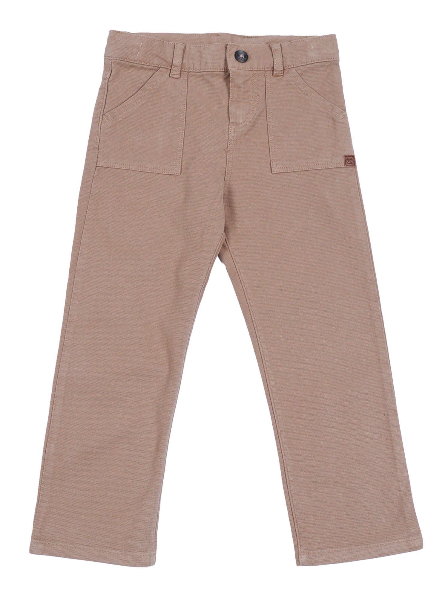 Pants Brown Cotton Elastane