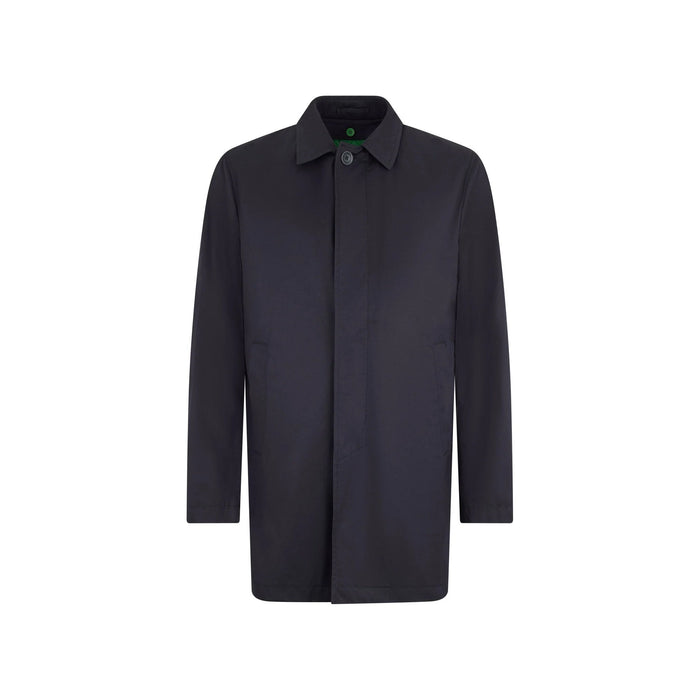 Herno Single-Breasted Coat Black Cotton