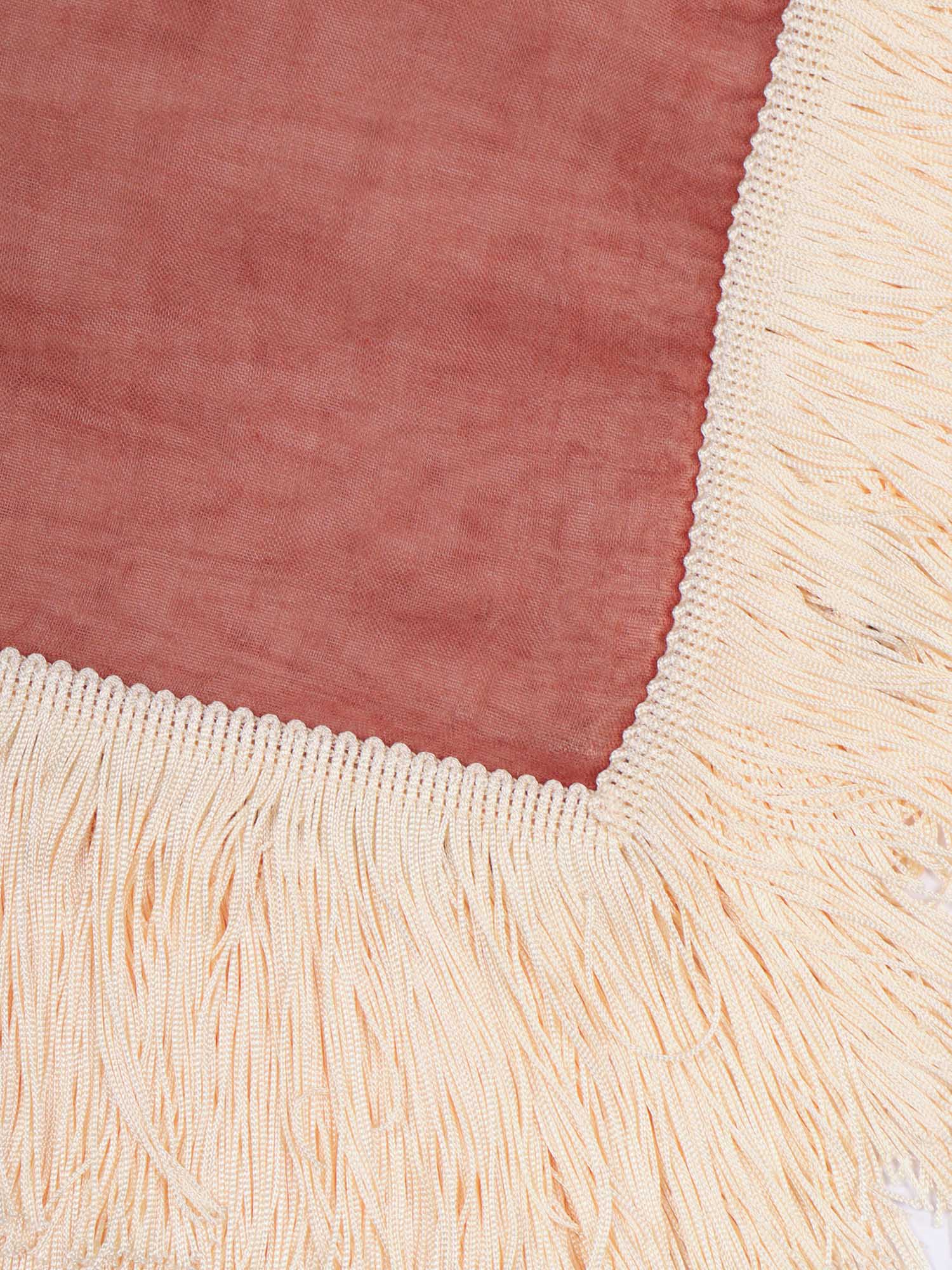 Ginny�frangia 115x150 Scarf Brown Acetate Modacrylic Silk