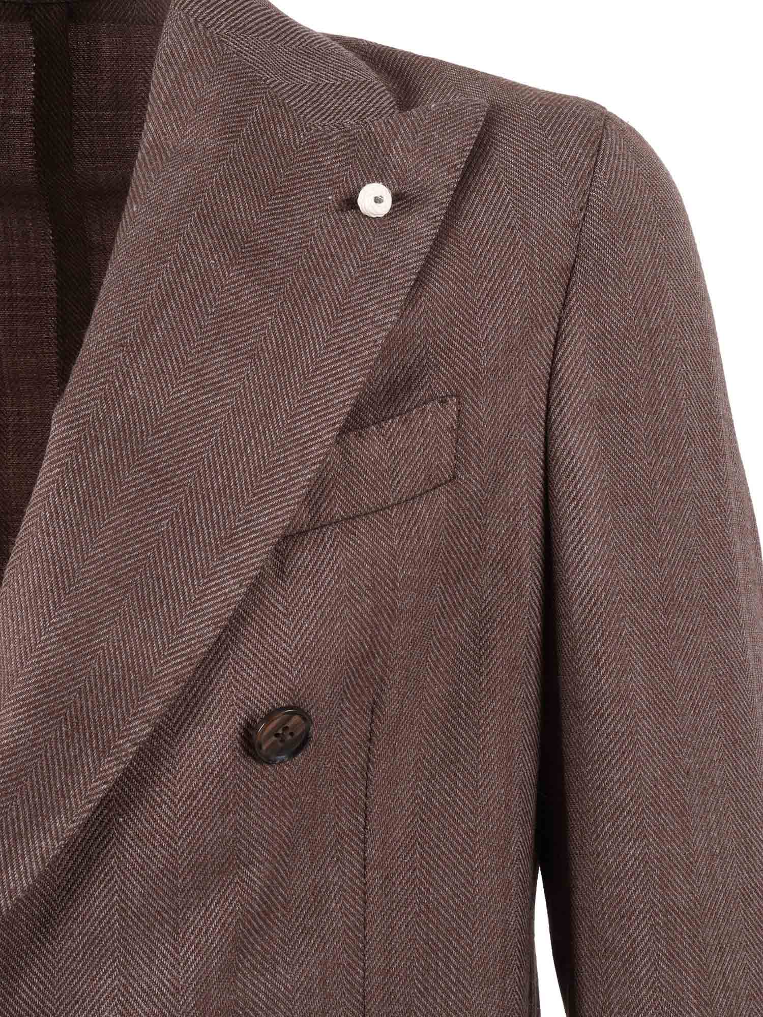 Jacket Brown Virgin Wool Polyester