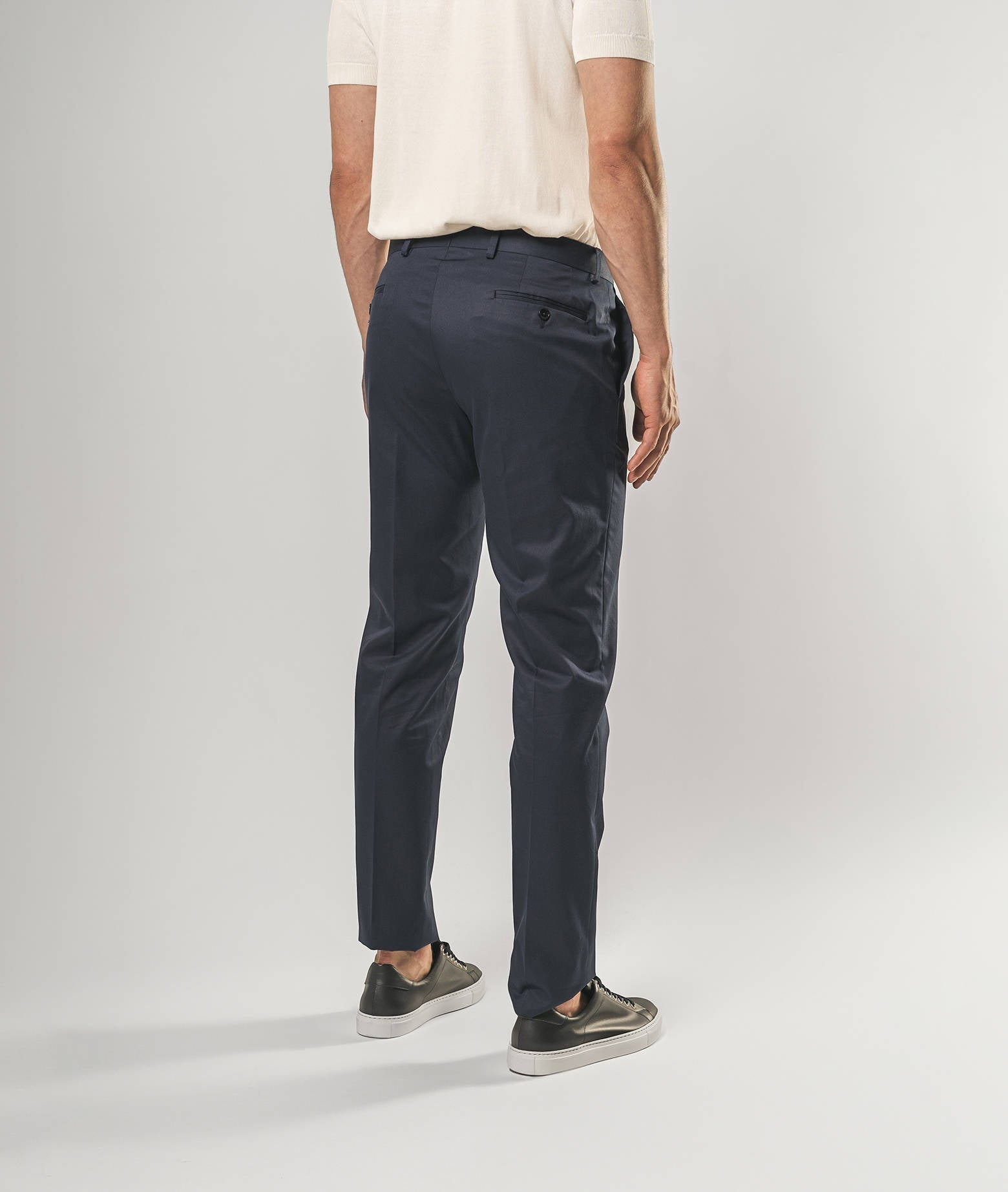 Cotton Chino Ischia Blue Sportswear Trousers