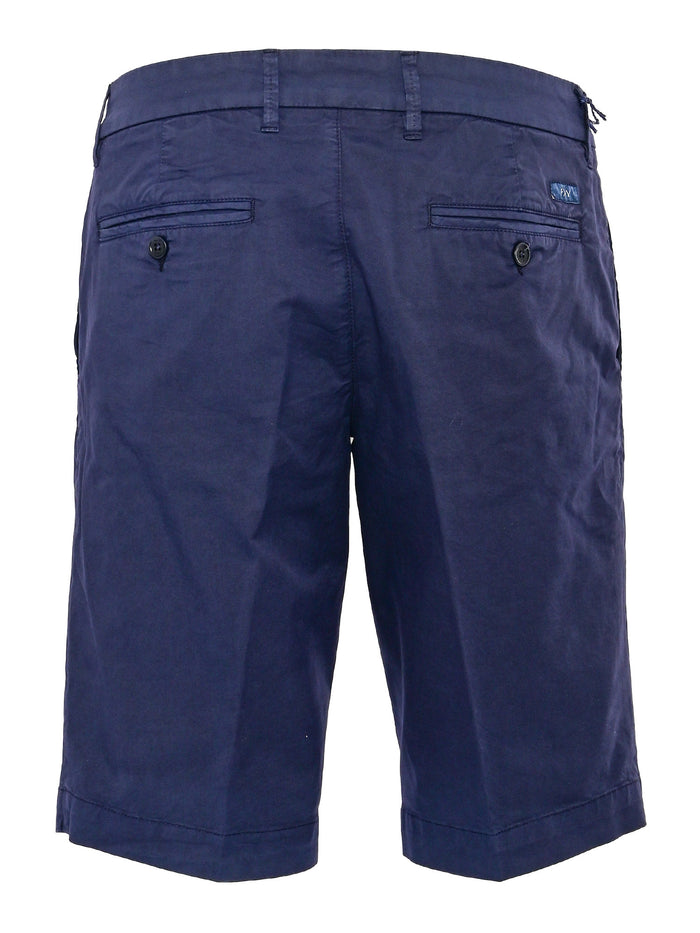 SHORT CHINO TINTO CAPO SLIM FIT Blue Cotton Elastane