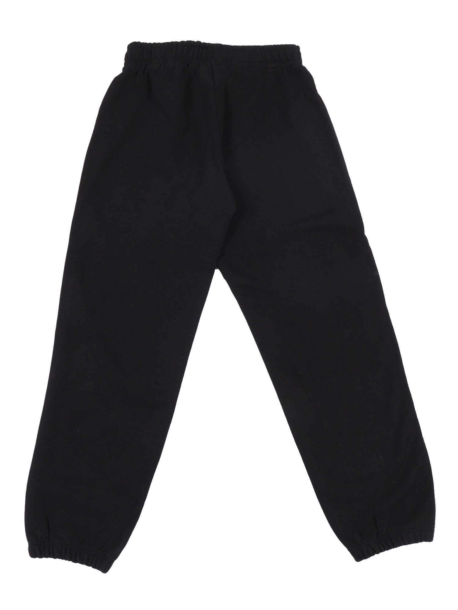 Plain Piping Sweatpants Black Organic Cotton Trackpants