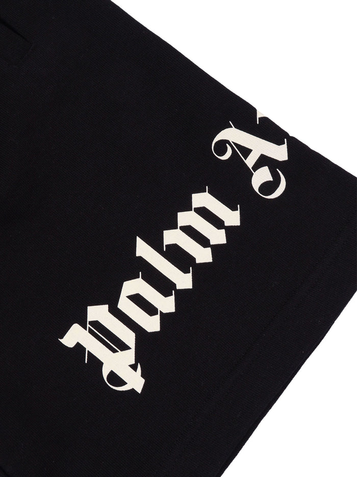OVERLOGO SWEATSHORT BOY Black Cotton Bermuda Short
