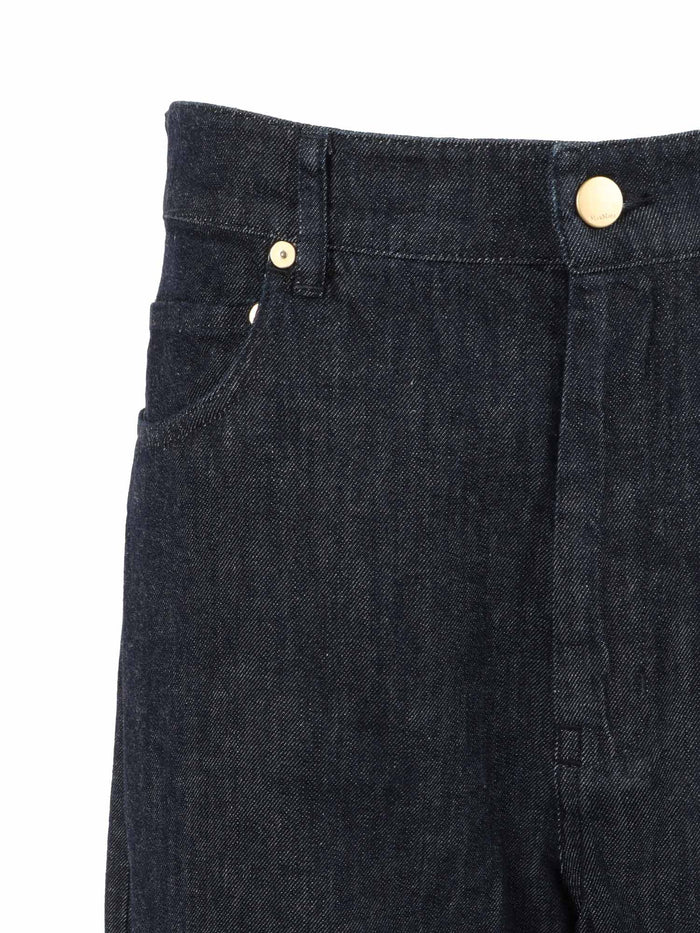 TROUSERS Blue Cotton Kapok Pant