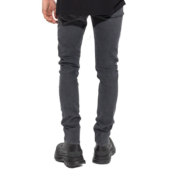 Cotton Denim Jeans Black Elastane