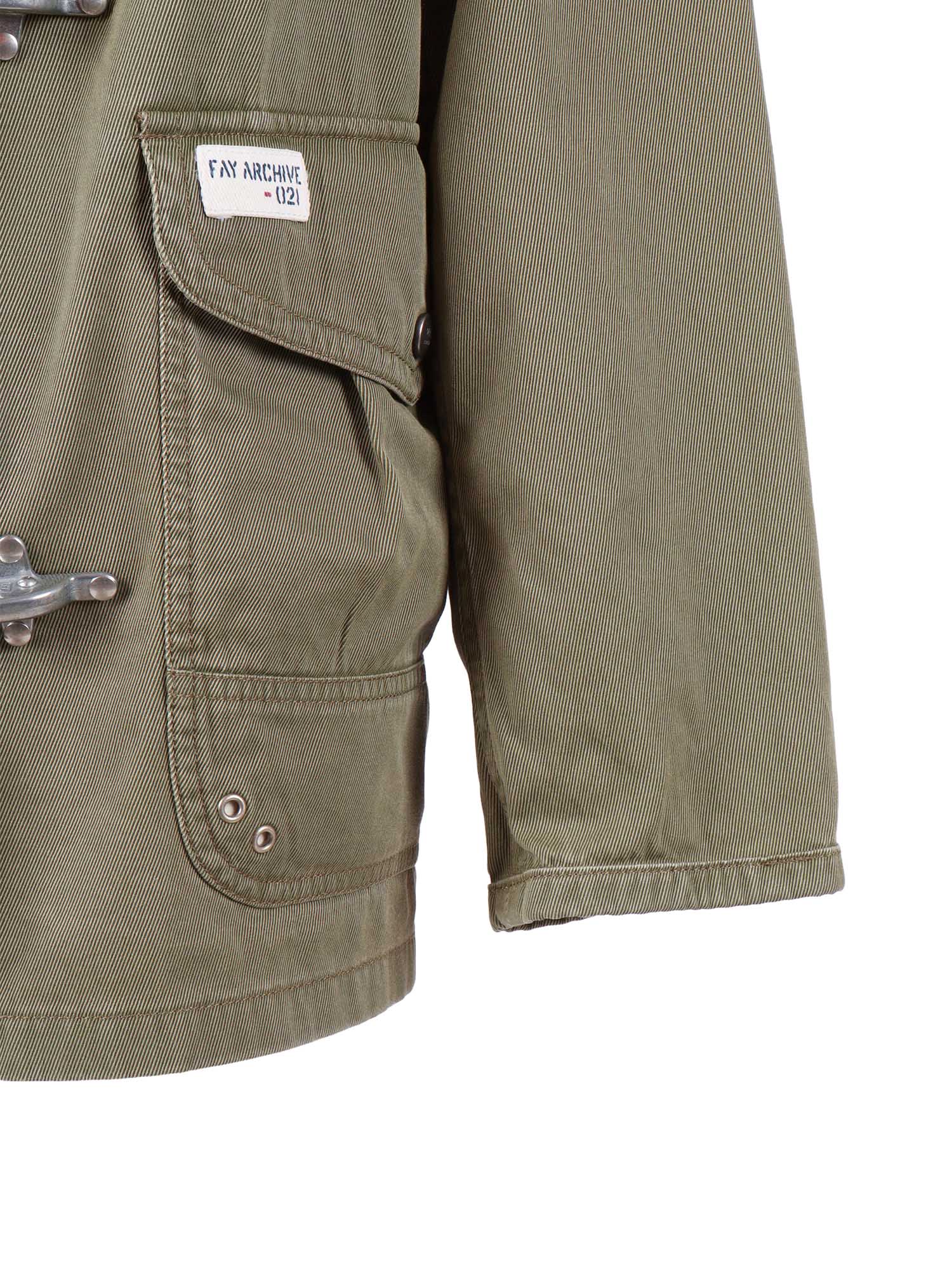 4 GANCI ARCHIVE CABAN COAT Green Cotton Jacket