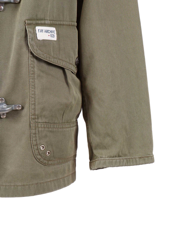 4 GANCI ARCHIVE CABAN COAT Green Cotton Jacket