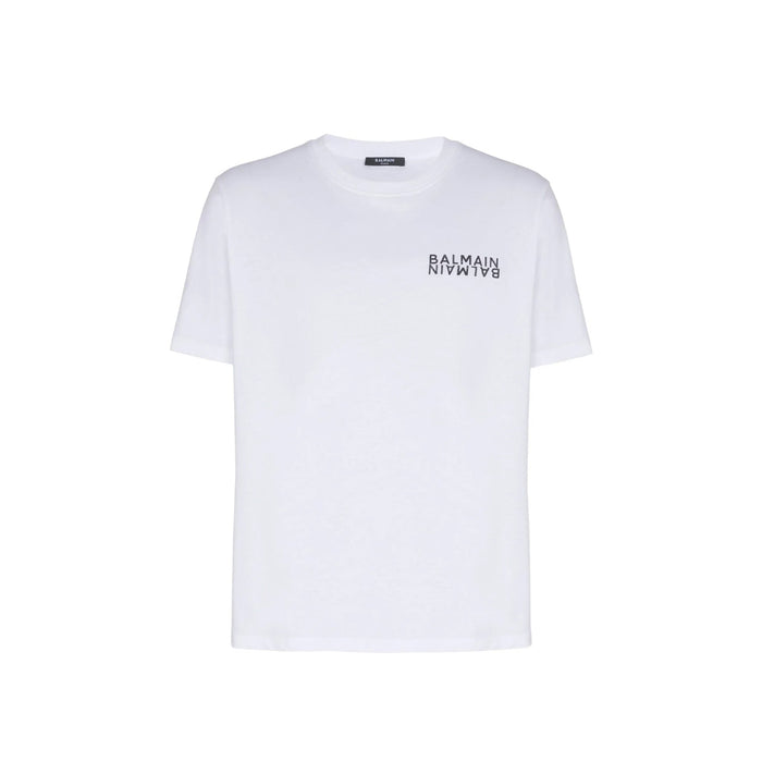 Logo-Print T-Shirt White Cotton