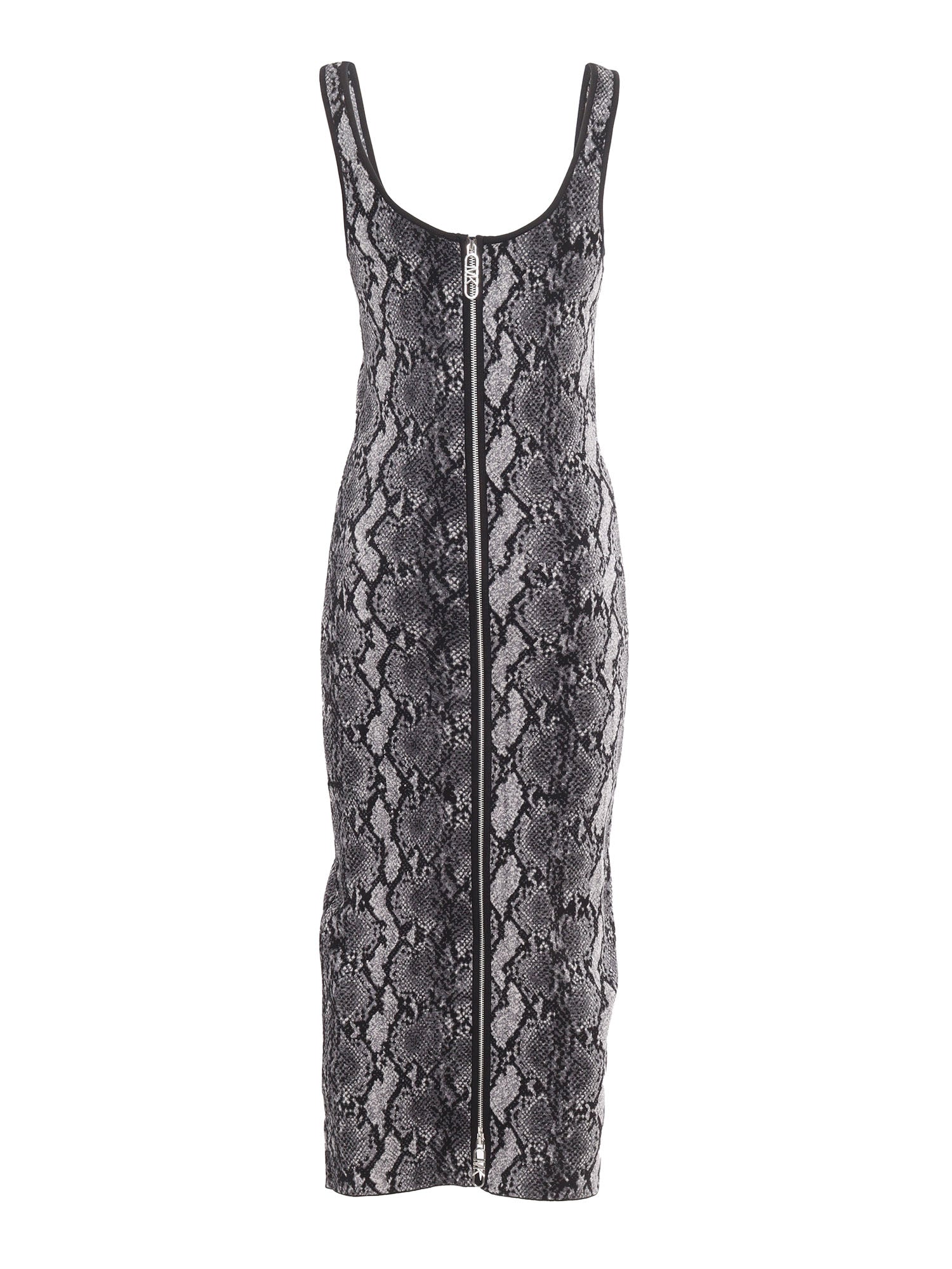 Snake Jacq Scoop Nk Drs Black Midi Dress
