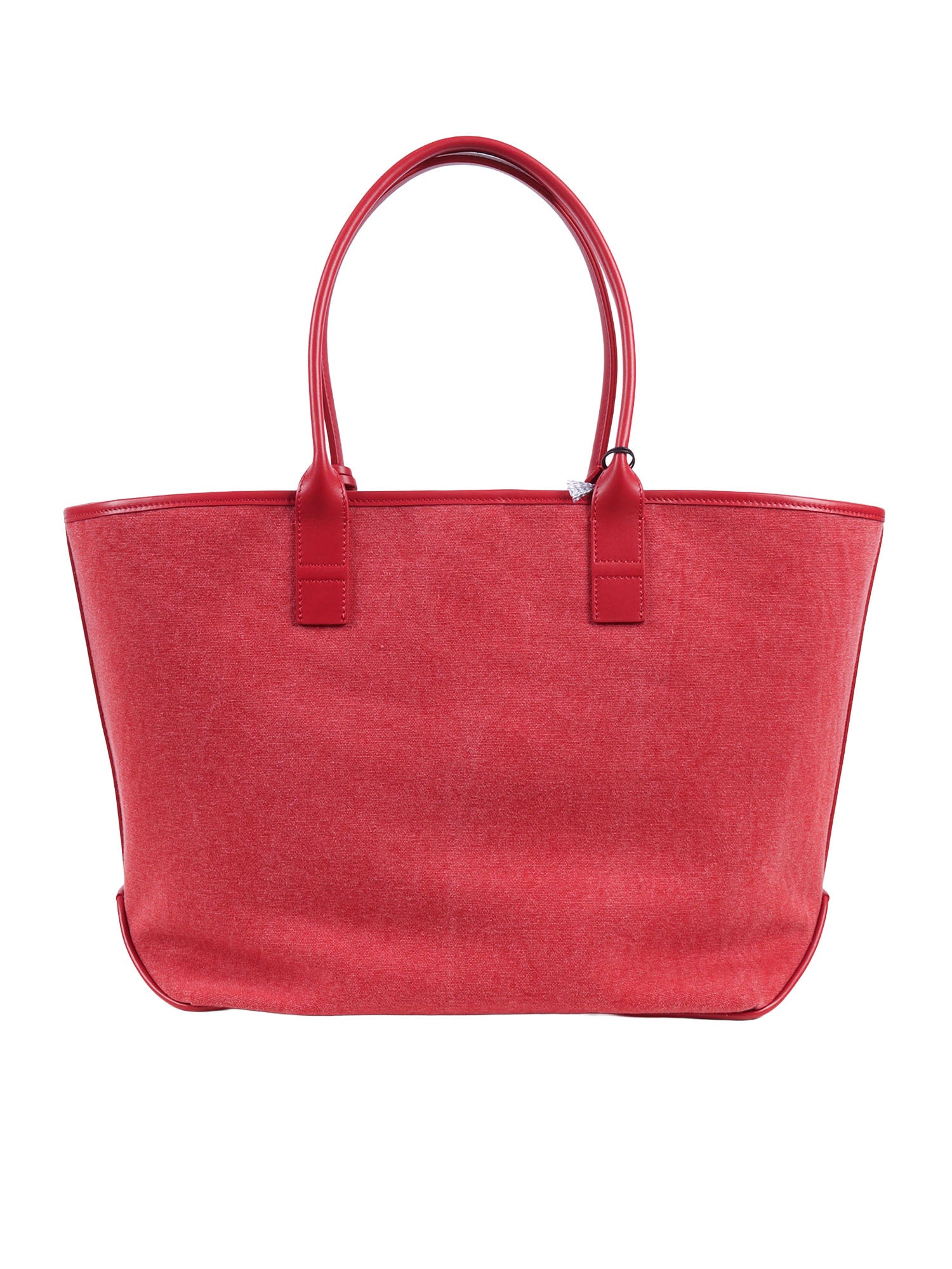 ADDRESS SHOPPING MEDIUM BAG Red Cotton Calfskin Lining Handbag