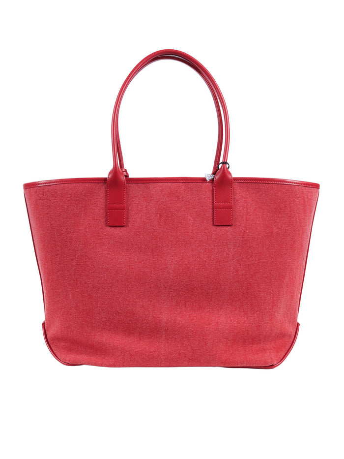 ADDRESS SHOPPING MEDIUM BAG Red Cotton Calfskin Lining Handbag
