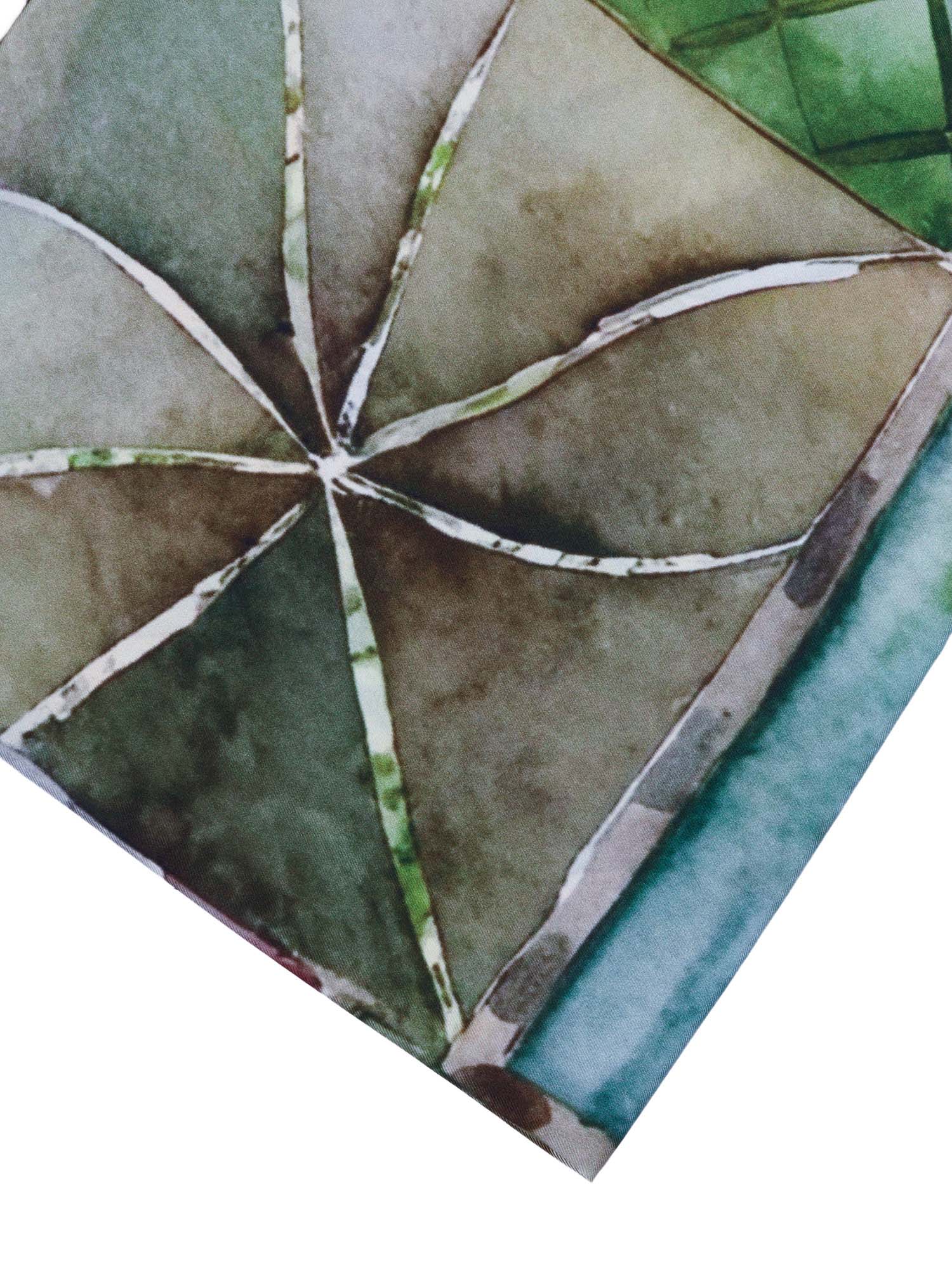 Oceano Stole Green Silk Scarf