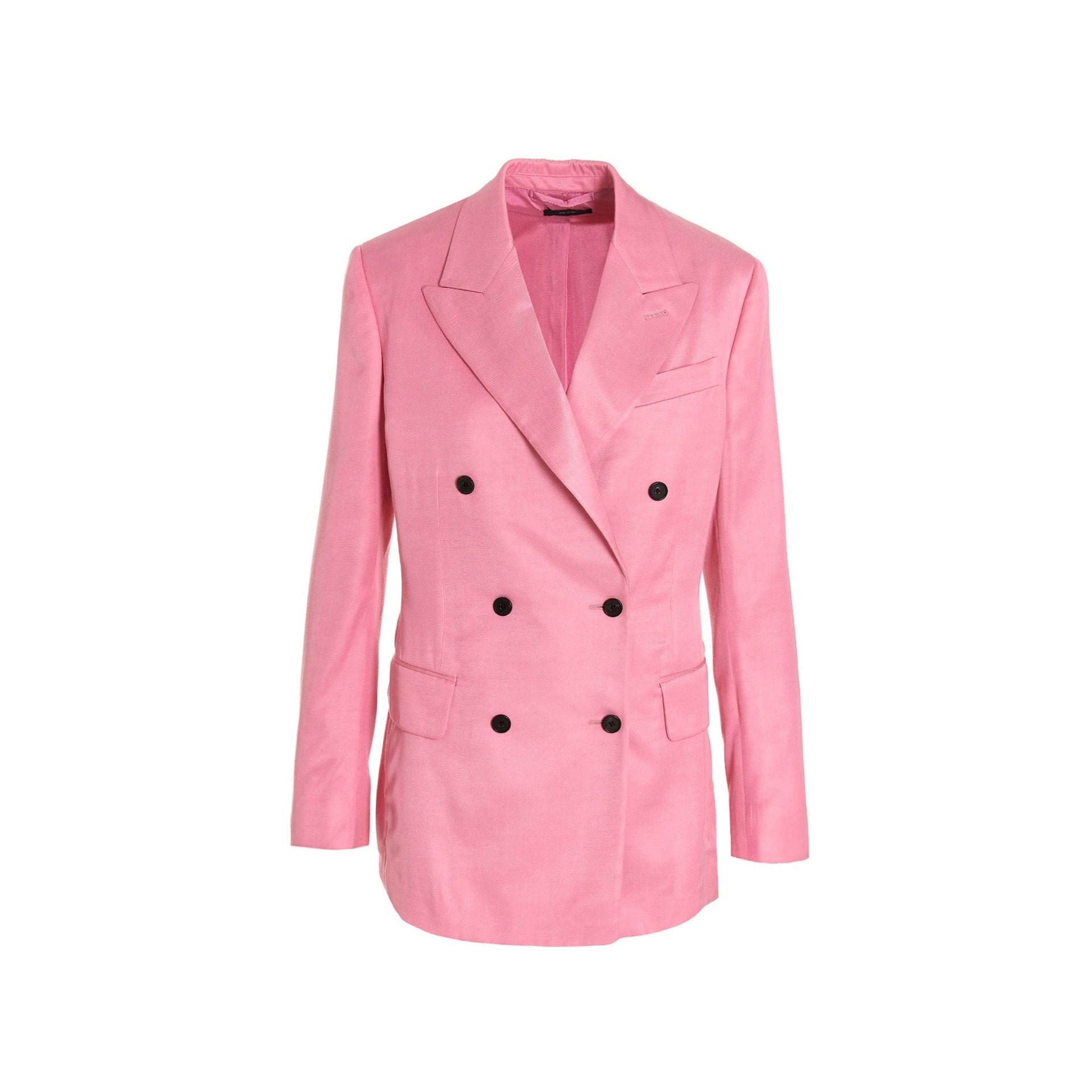 Tom Ford Double-Breasted Blazer Pink Viscose