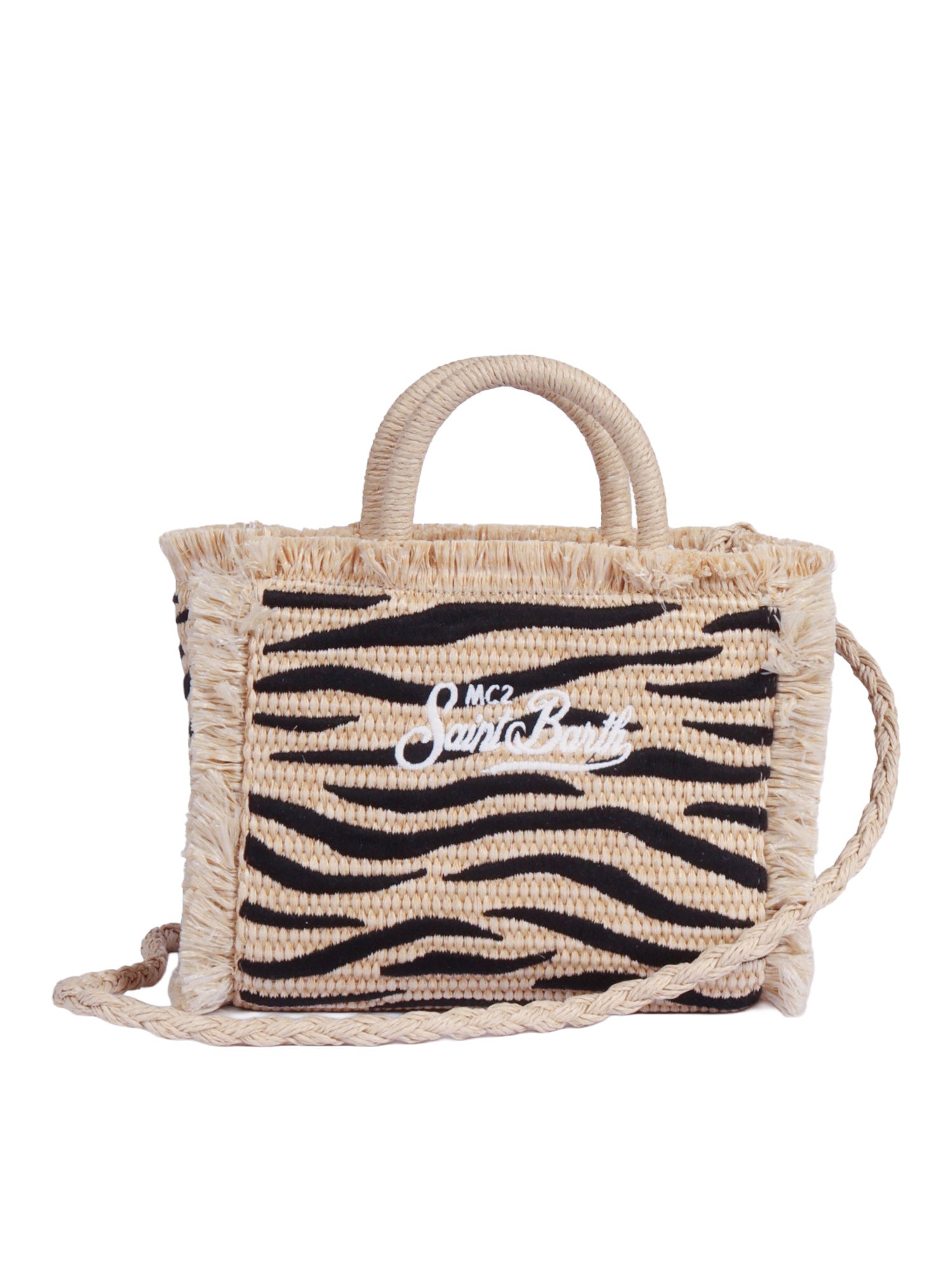 Vanity Mini Straw N-Zebra 1100 Emb Beige Handbag