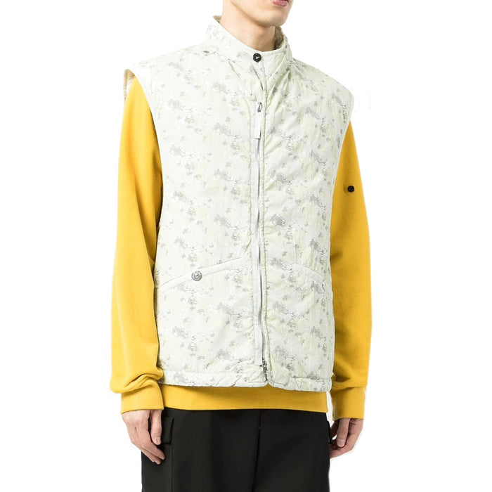 Stone Island Printed Brushed Gilet Green Polyamide