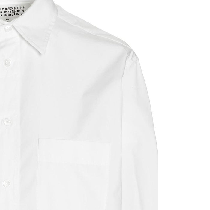Mison Margiela Long Poplin Shirt White Cotton