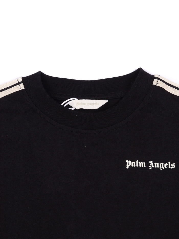 PA MINITRACK REG. T-SHIRT S-S BLACK OFF WHITE Cotton Short Sleeves